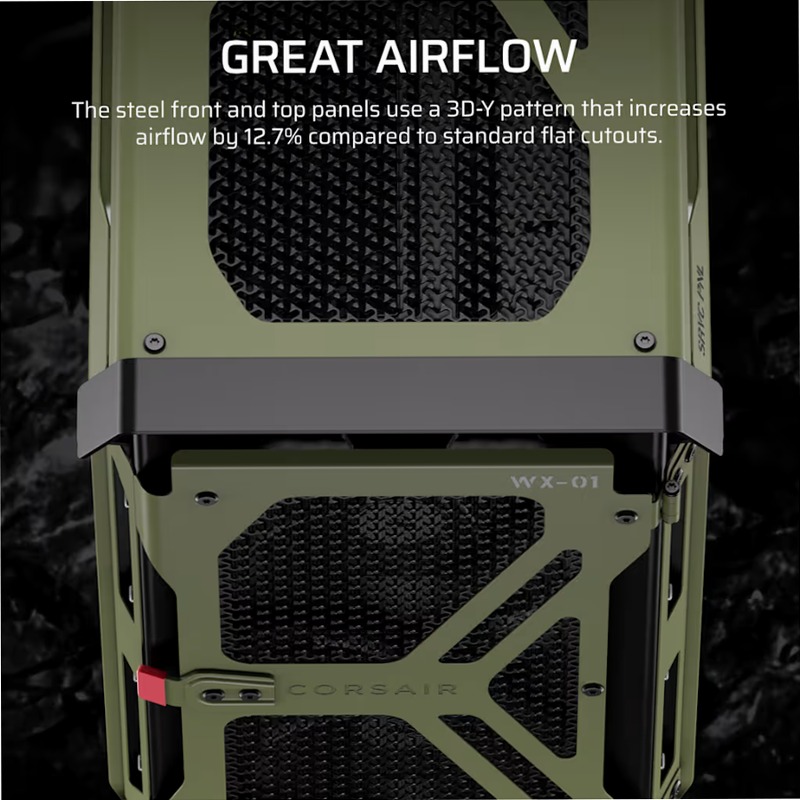 Case per PC Mid-Tower WARTHOG RS Airflow - Verde oliva