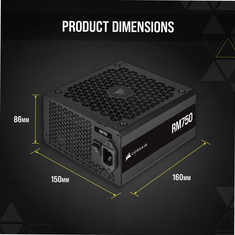 Alimentatore ATX RM750 da 750 Watt 80 PLUS Gold