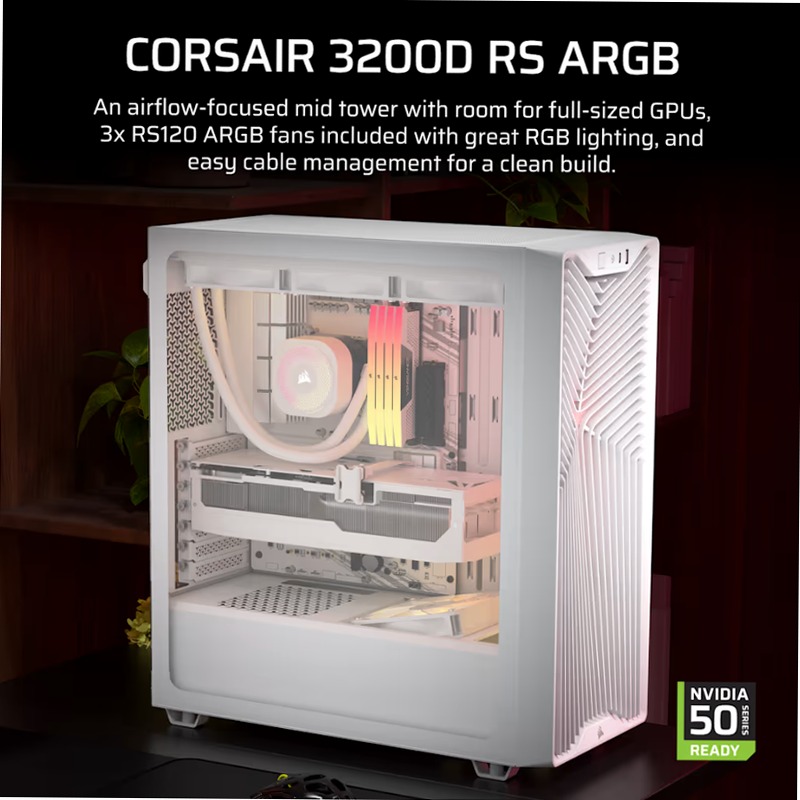 Case PC Mid-Tower 3200D RS ARGB - Bianco 3