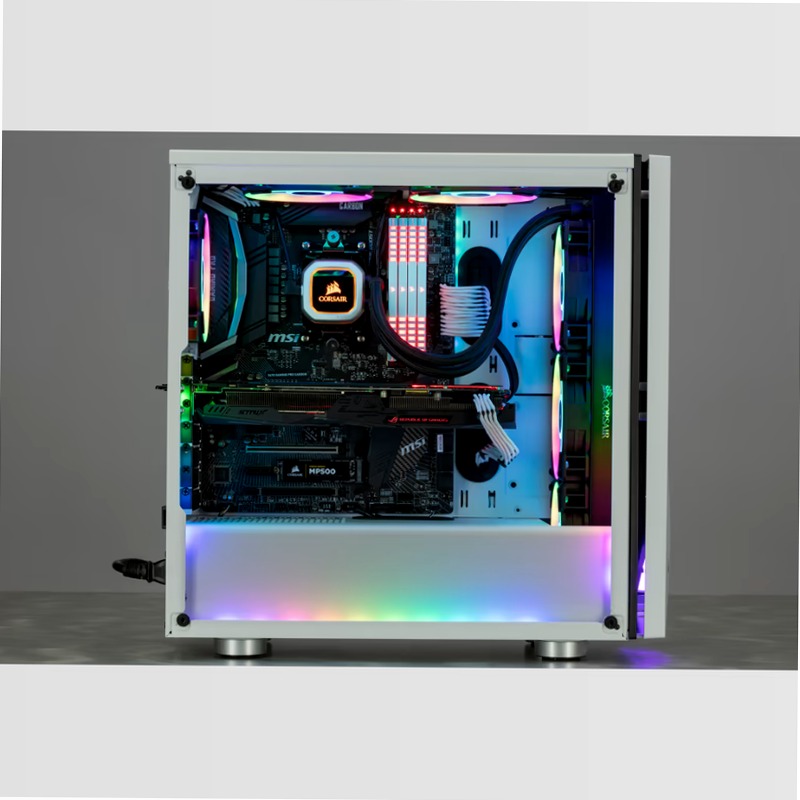 Case Carbide SPEC-06 RGB in vetro temperato — Bianco