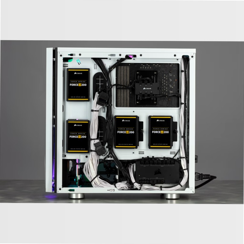 Case Carbide SPEC-06 RGB in vetro temperato — Bianco
