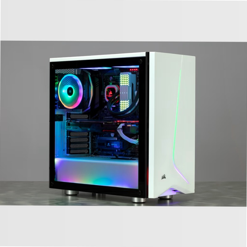 Case Carbide SPEC-06 RGB in vetro temperato — Bianco