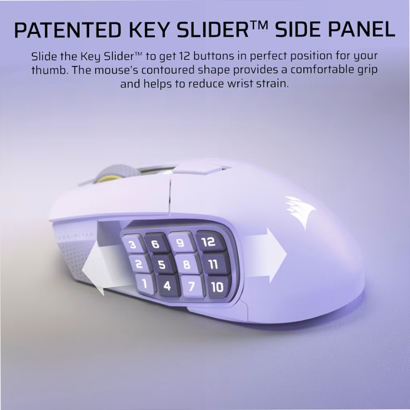 Mouse Gaming MMO Scimitar Elite Wireless SE - Bianco 16