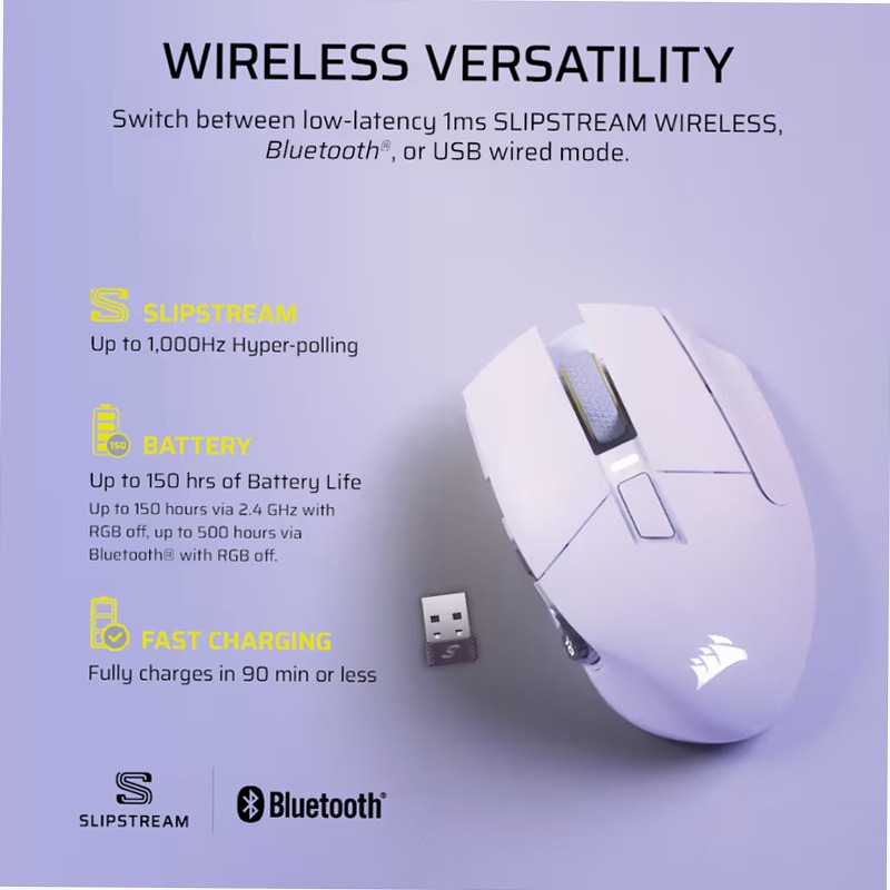 Mouse Gaming MMO Scimitar Elite Wireless SE - Bianco 16