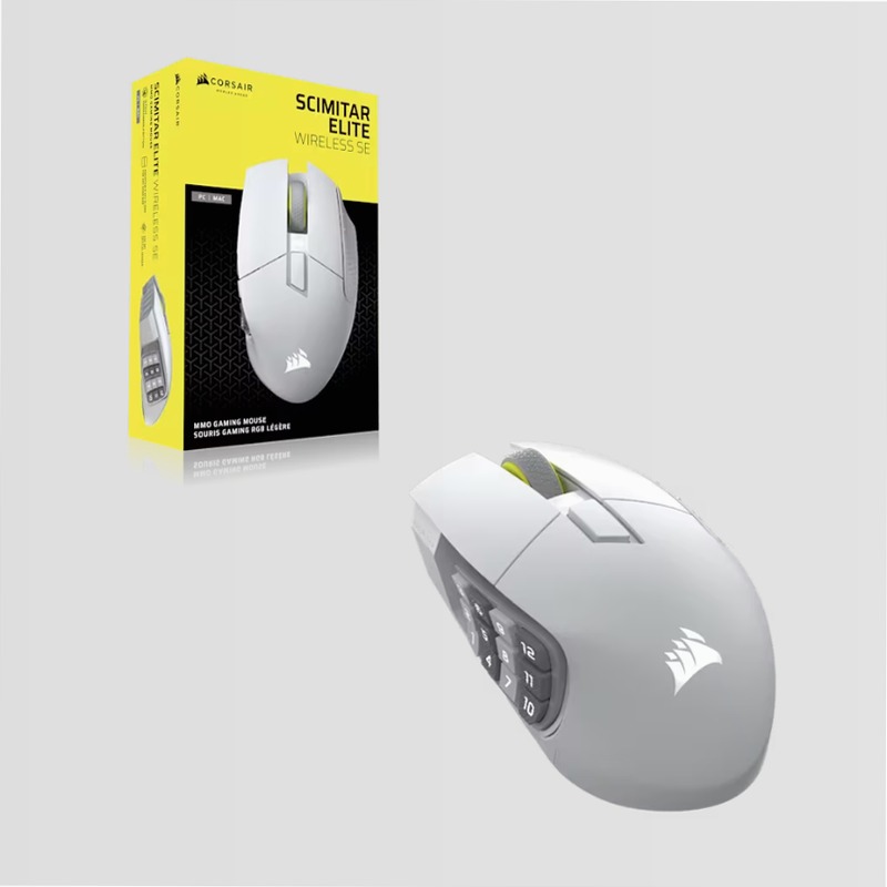 Mouse Gaming MMO Scimitar Elite Wireless SE - Bianco 16
