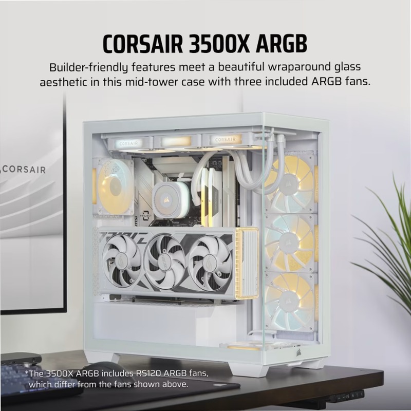 Case mid-tower 3500X ARGB - Bianco 3