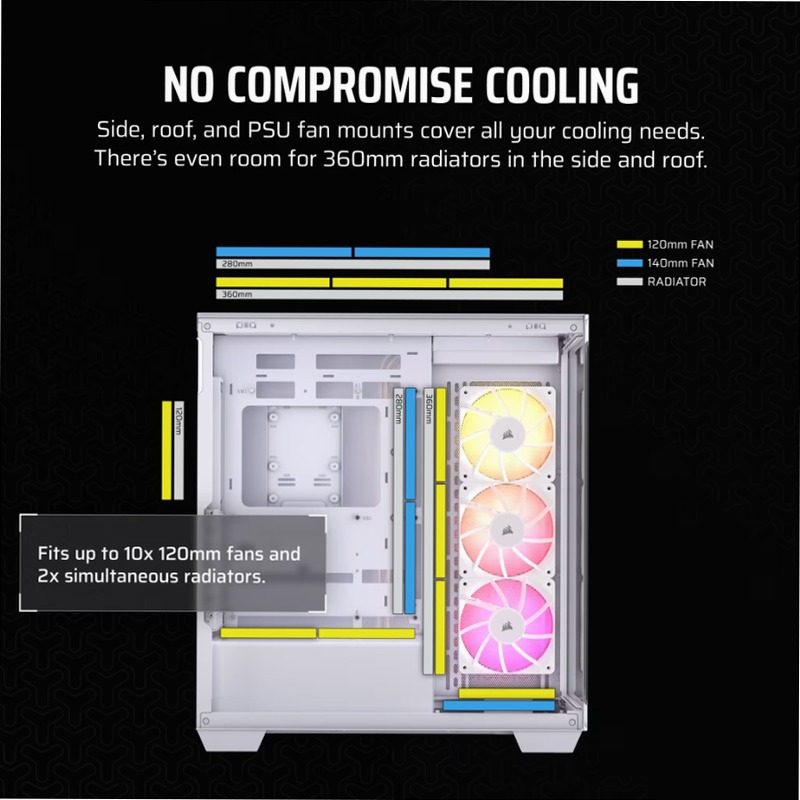 Case mid-tower 3500X ARGB - Bianco 3