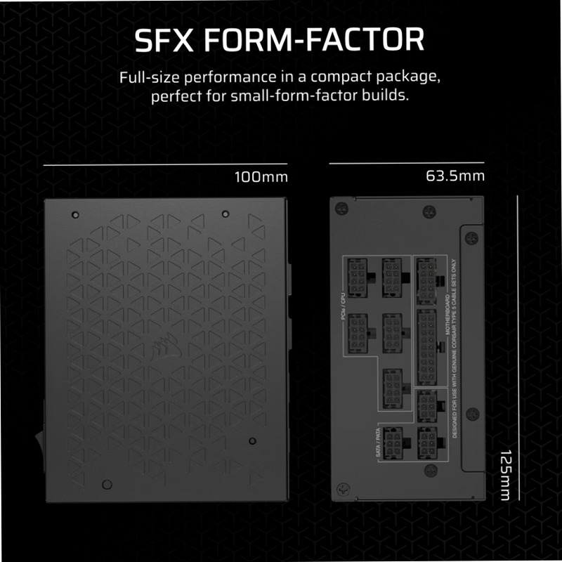 Alimentatore SFX SF850 interamente modulare 80 PLUS Platinum