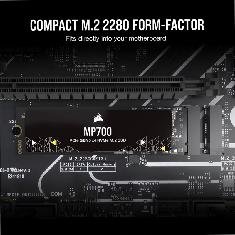 MP700 2TB PCIe 5.0 x4 NVMe M.2 SSD