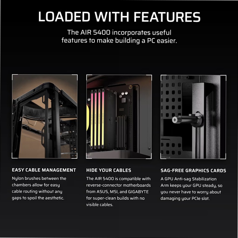 Case PC Mid-Tower AIR 5400 RS-R ARGB 3