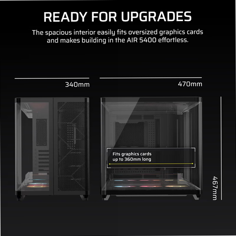 Case PC Mid-Tower AIR 5400 RS-R ARGB 3