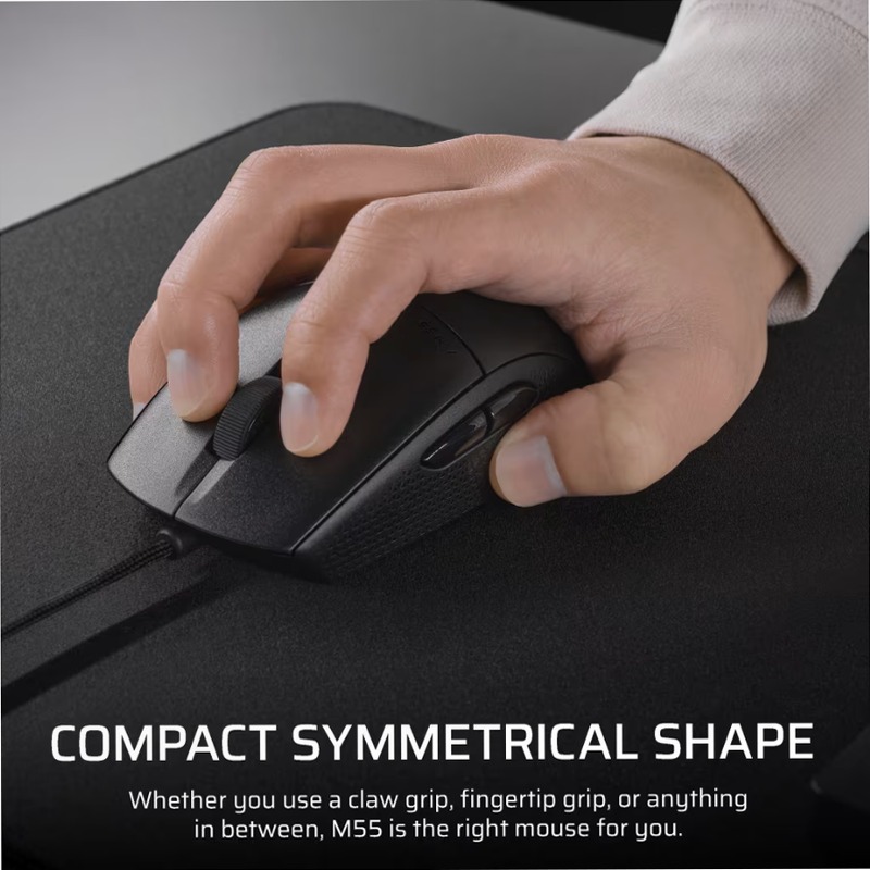 Mouse gaming M55 - Corpo leggero e precisione elevata