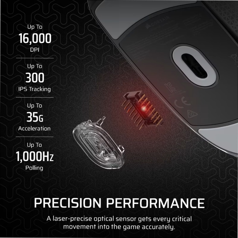 Mouse gaming M55 - Corpo leggero e precisione elevata