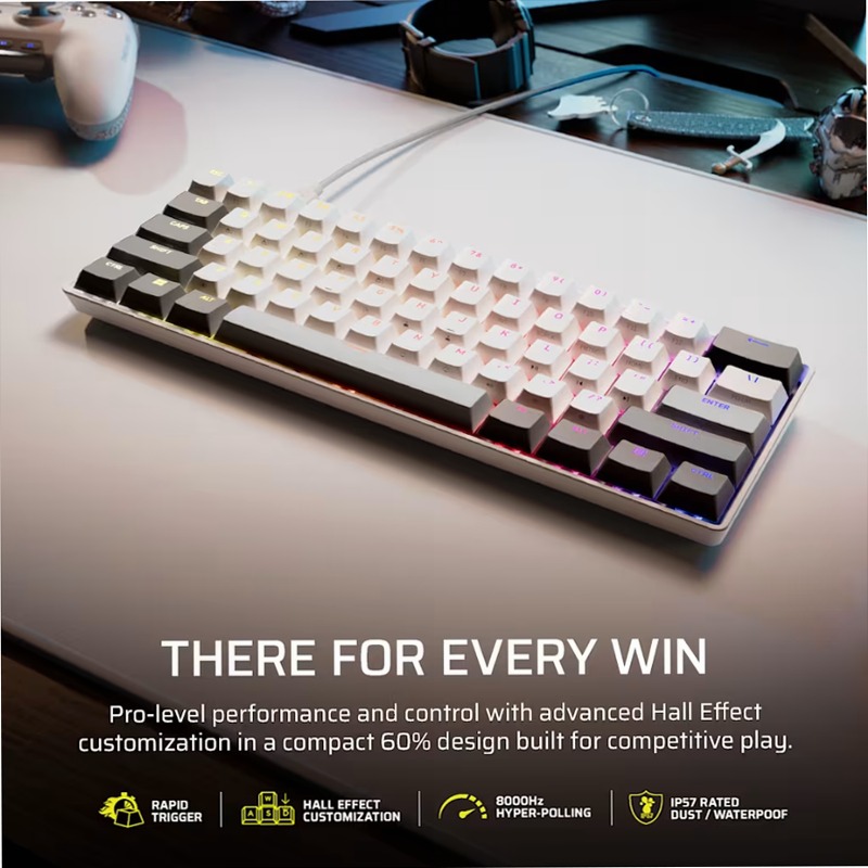 Tastiera Gaming CLIPPER PRO MINI 60 - Bianco (UK) UK