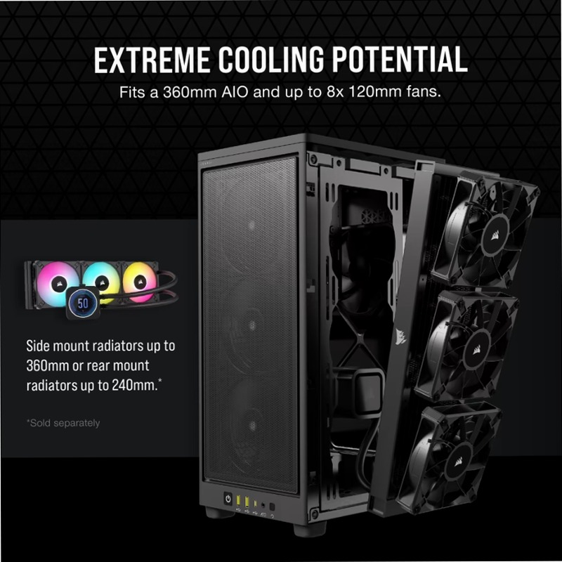 Case PC Mini-ITX 2000D AIRFLOW - Nero