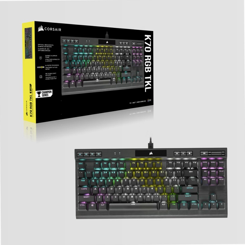 Tastiera gaming opto-meccanica K70 RGB TKL CHAMPION SERIES con keycap DOUBLE SHOT PRO in PBT (NA)