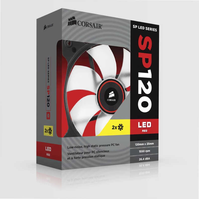 CORSAIR Air Series™ SP120 LED Red High Static Pressure Fan