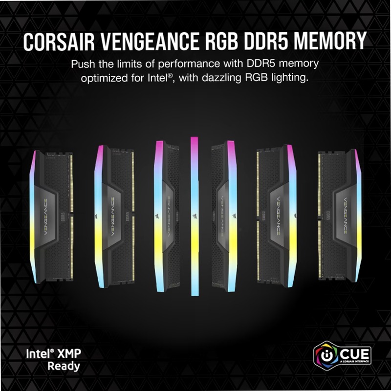 VENGEANCE® RGB 32GB (2x16GB) DDR5 DRAM Up To 6200MT/s CL32 2 6200mhz