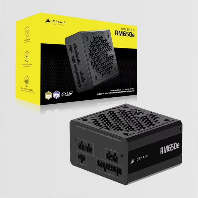 Alimentatore ATX RMe Series RM650e Interamente Modulare e a Bassa Rumorosità