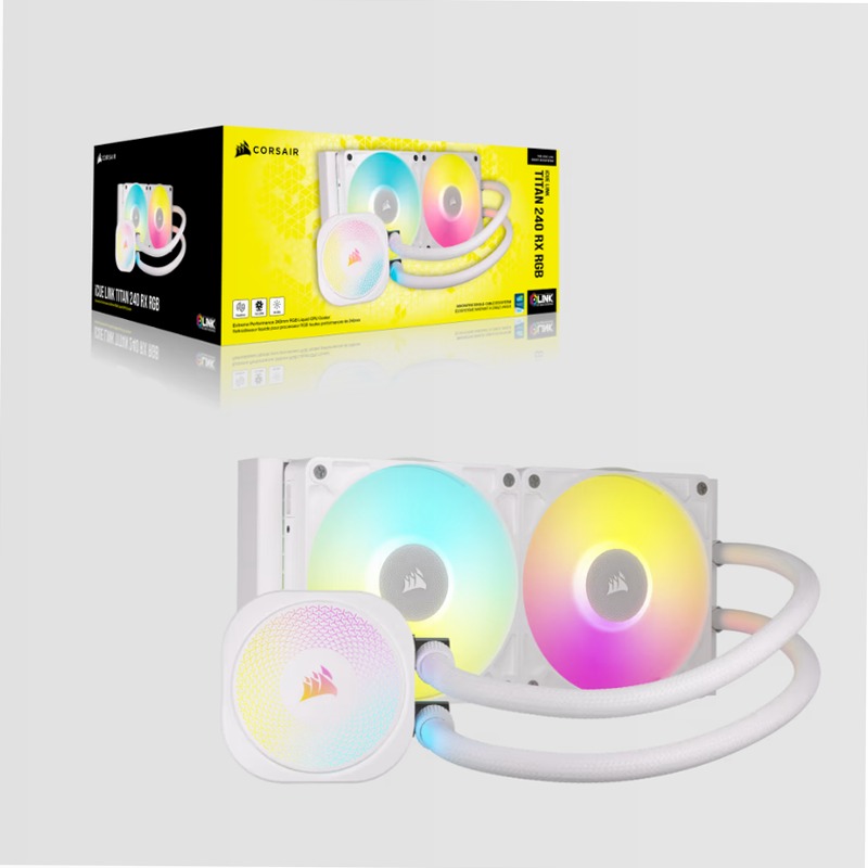 Dissipatore a Liquido CPU iCUE LINK TITAN 240 RX RGB AIO - Bianco 2