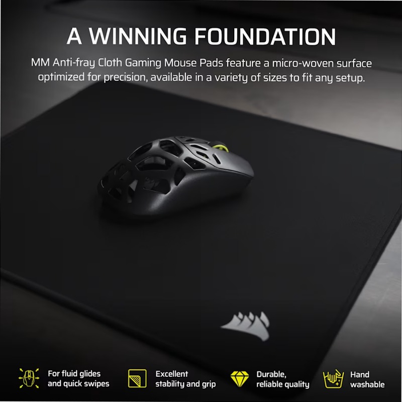 Mouse pad gaming CORSAIR MM – Large, nero Tessuto