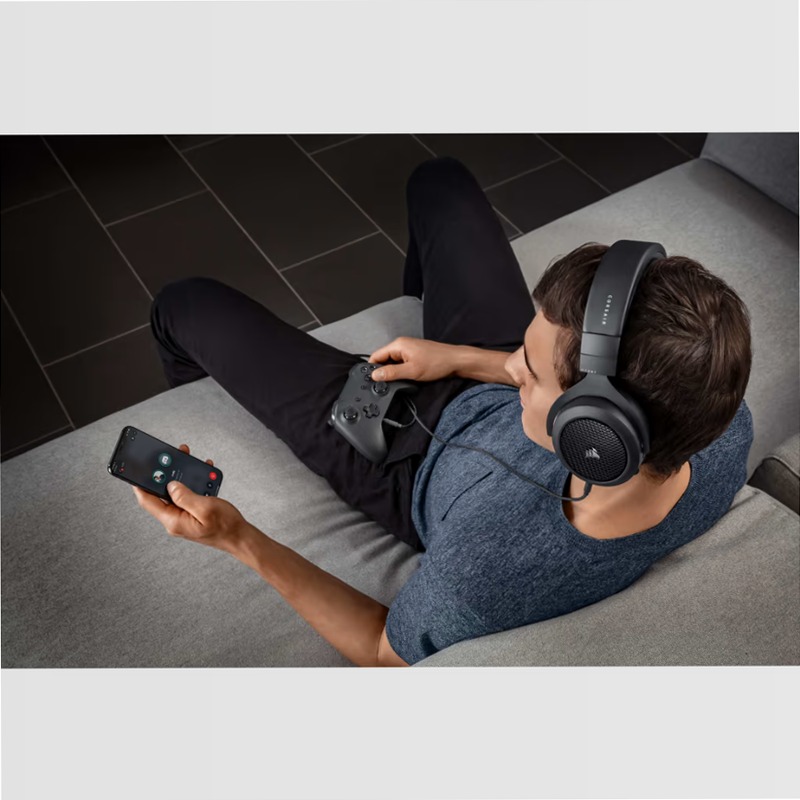 Cuffia Gaming HS70 con Microfono Nero