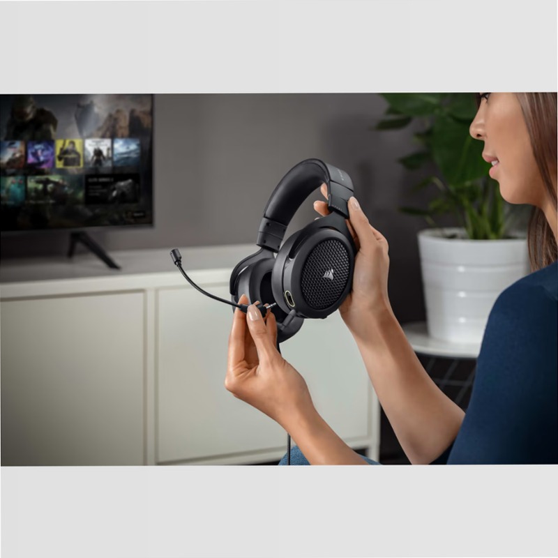 Cuffia Gaming HS70 con Microfono Nero
