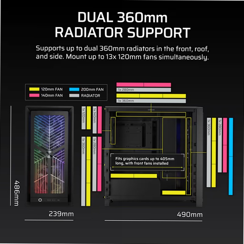 Case PC Mid-Tower FRAME 4000X RS