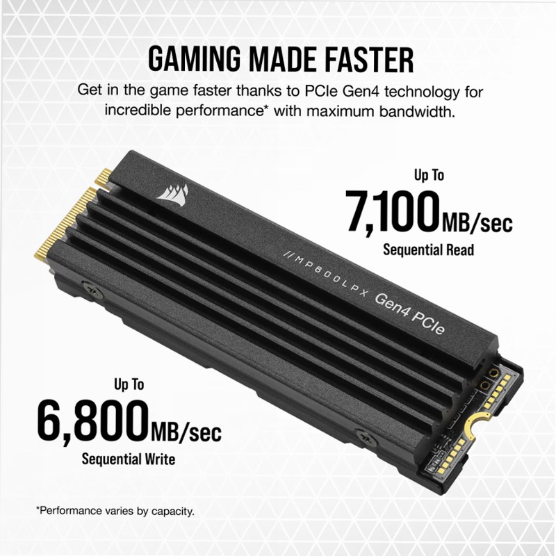 MP600 PRO LPX 8TB PCIe Gen4 x4 NVMe M.2 SSD - PS5* Compatible