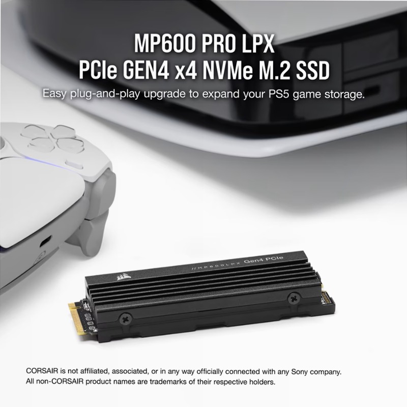 MP600 PRO LPX 8TB PCIe Gen4 x4 NVMe M.2 SSD - PS5* Compatible