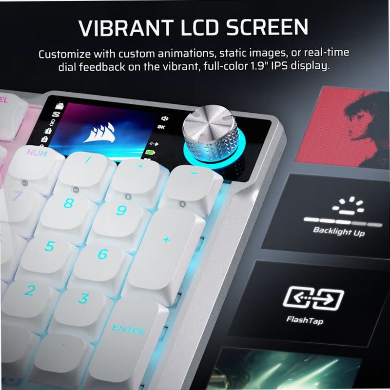 Tastiera Gaming VANGUARD AIR 99 Wireless - Bianco Alluminio Wireless 2.4 GHz