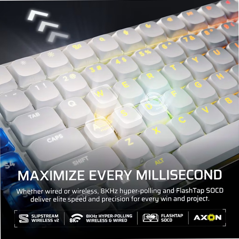 Tastiera Gaming VANGUARD AIR 99 Wireless - Bianco Alluminio Wireless 2.4 GHz