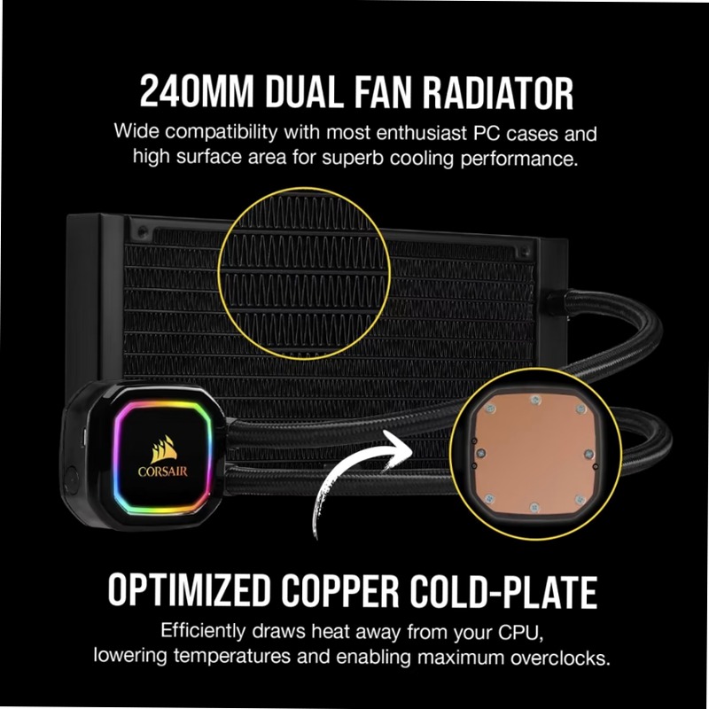 Sistema di raffreddamento a liquido iCUE H100i RGB PRO XT 240mm 2