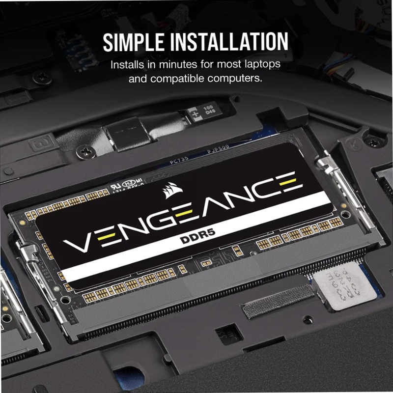VENGEANCE DDR5 SODIMM da 48 GB (2 x 24 GB) - Velocità 4800 MT/s