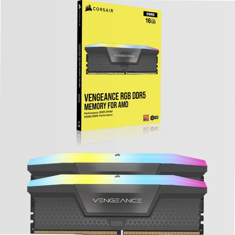 Kit di memoria DRAM DDR5 VENGEANCE RGB 32 GB (2x16 GB) 6000 MT/s CL40 AMD EXPO e Intel XMP