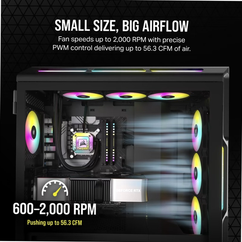 Ventola PWM iCUE AF120 RGB SLIM da 120 mm 120mm