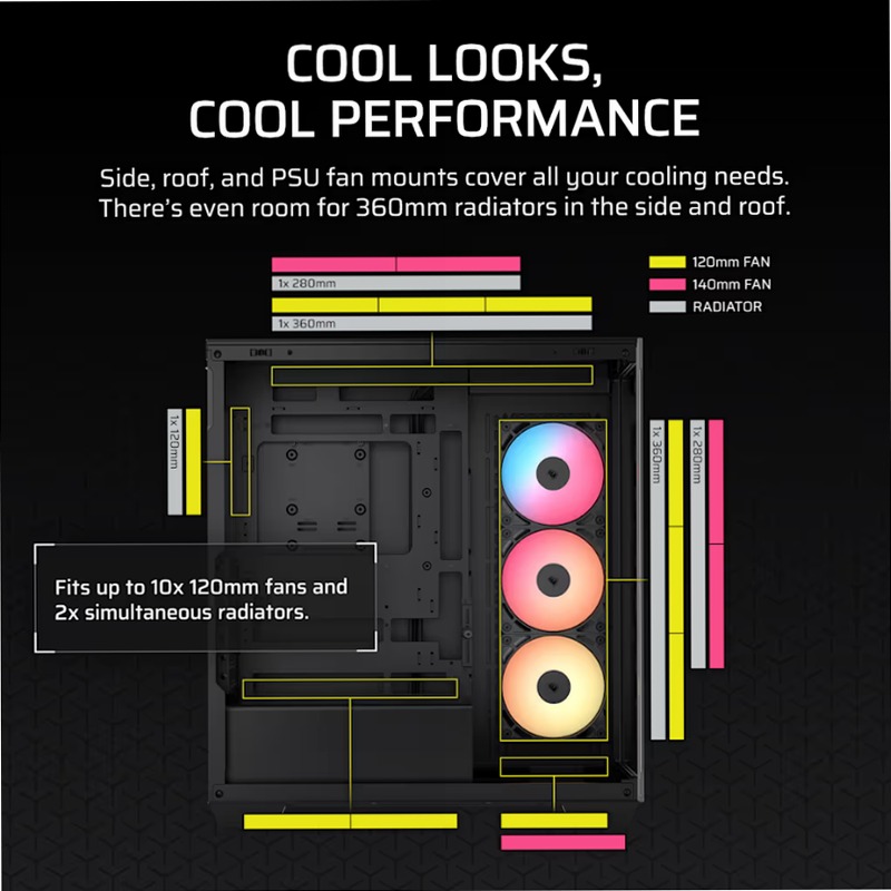 Case PC Mid-Tower 3500X RS-R ARGB