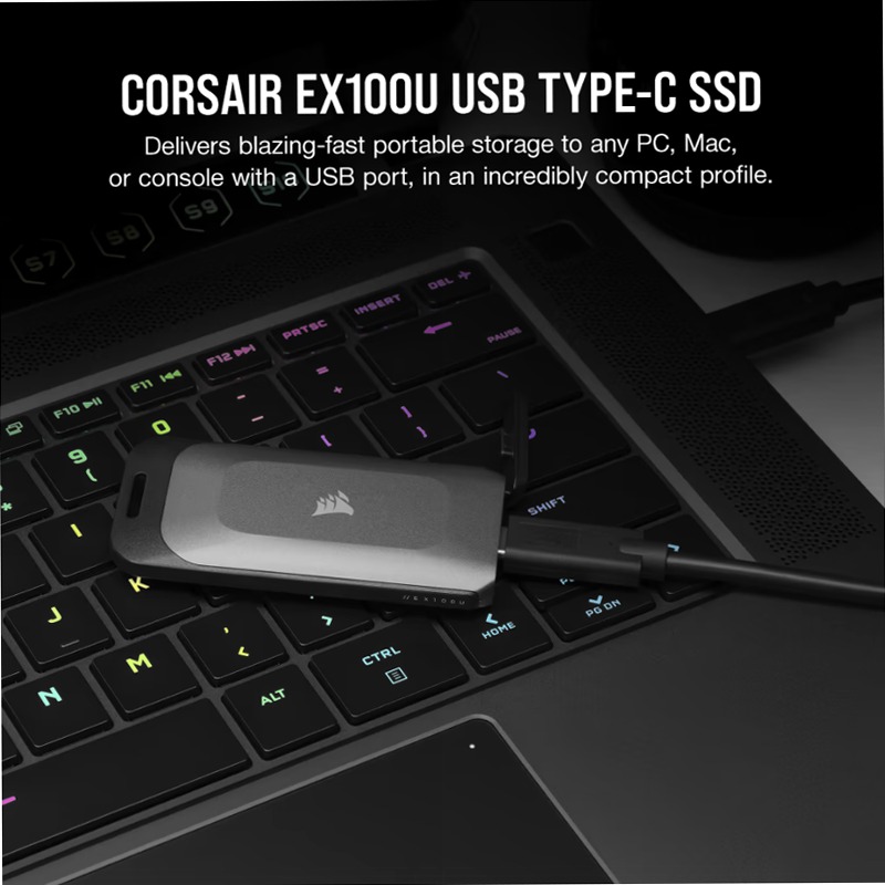Unità SSD USB Type-C CORSAIR EX100U USB 3.2