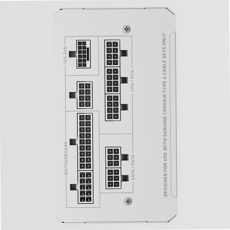 RM1000e ATX 3.1 Low-Noise ATX Power Supply with ThermalProtect 12V-2x6 Cable - White (EU)