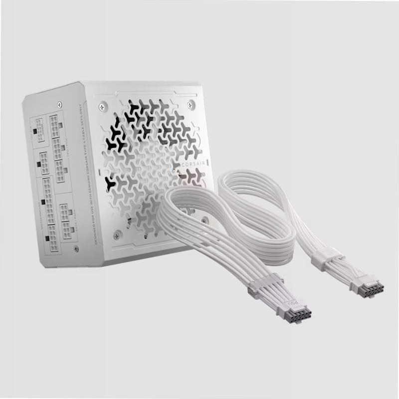 RM1000e ATX 3.1 Low-Noise ATX Power Supply with ThermalProtect 12V-2x6 Cable - White (EU)
