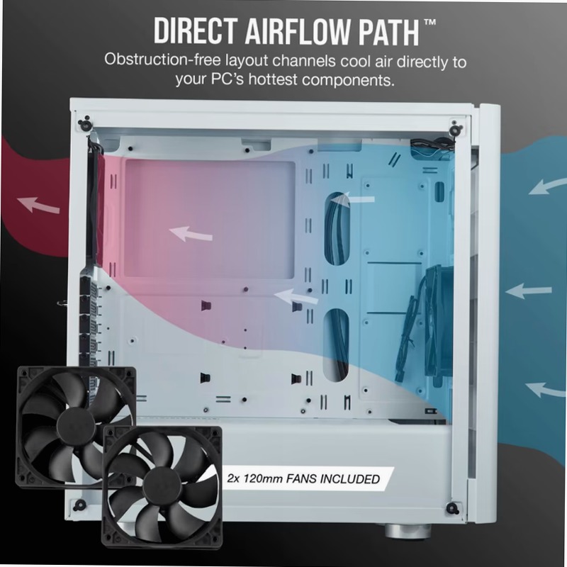 Case gaming Carbide Series 275R Mid-Tower — bianco