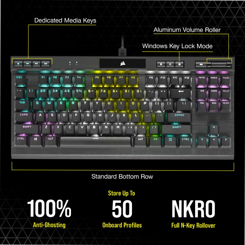 Tastiera Gaming K70 RGB TKL CHAMPION SERIES