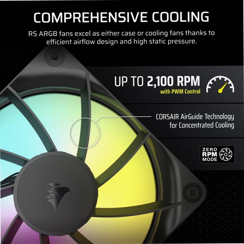 Ventole RS120 ARGB PWM da 120 mm - Confezione da tre 120mm