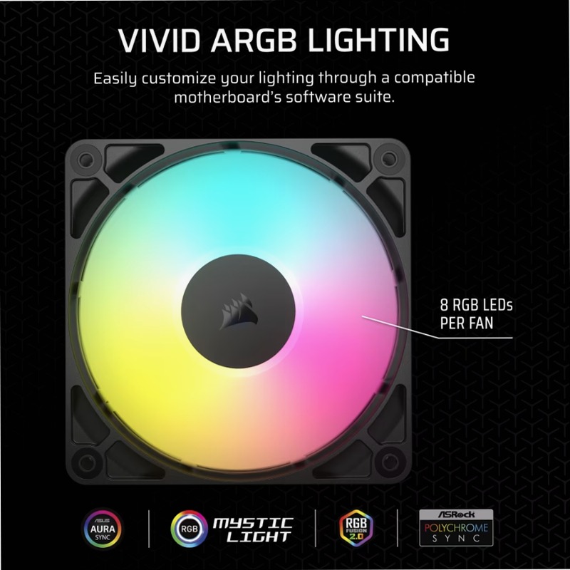 Ventole RS120 ARGB PWM da 120 mm - Confezione da tre 120mm