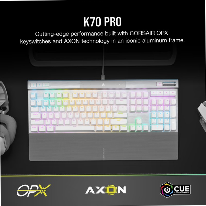Tastiera Gaming K70 PRO RGB - Bianca