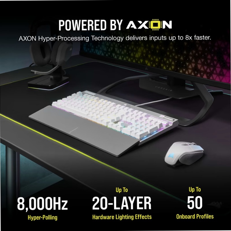 Tastiera Gaming K70 PRO RGB - Bianca