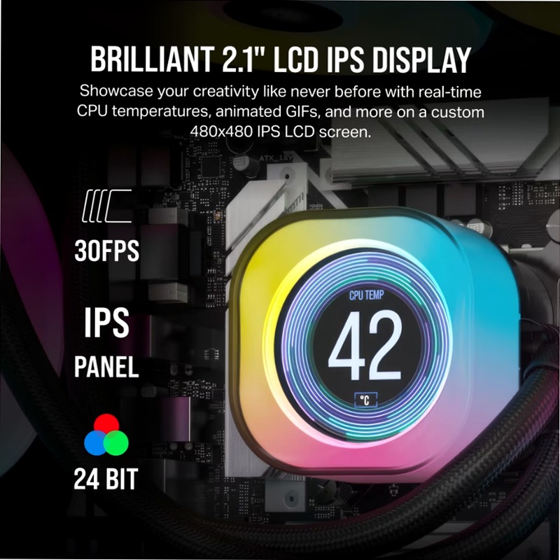 Dissipatore a Liquido iCUE H150i LCD - Raffreddamento Potente e Personalizzabile