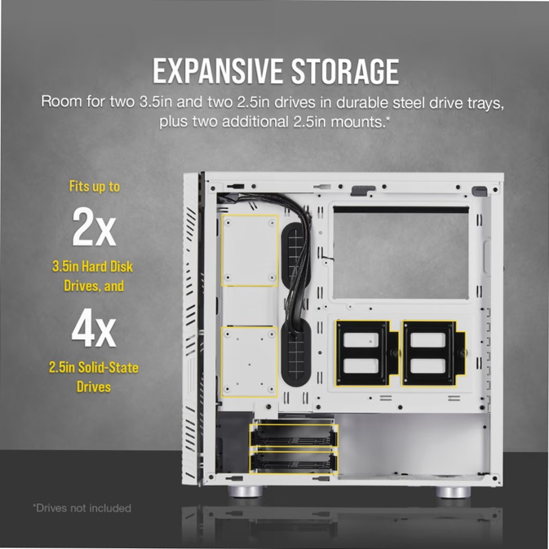 Case gaming mid-tower 275R Airflow - bianco