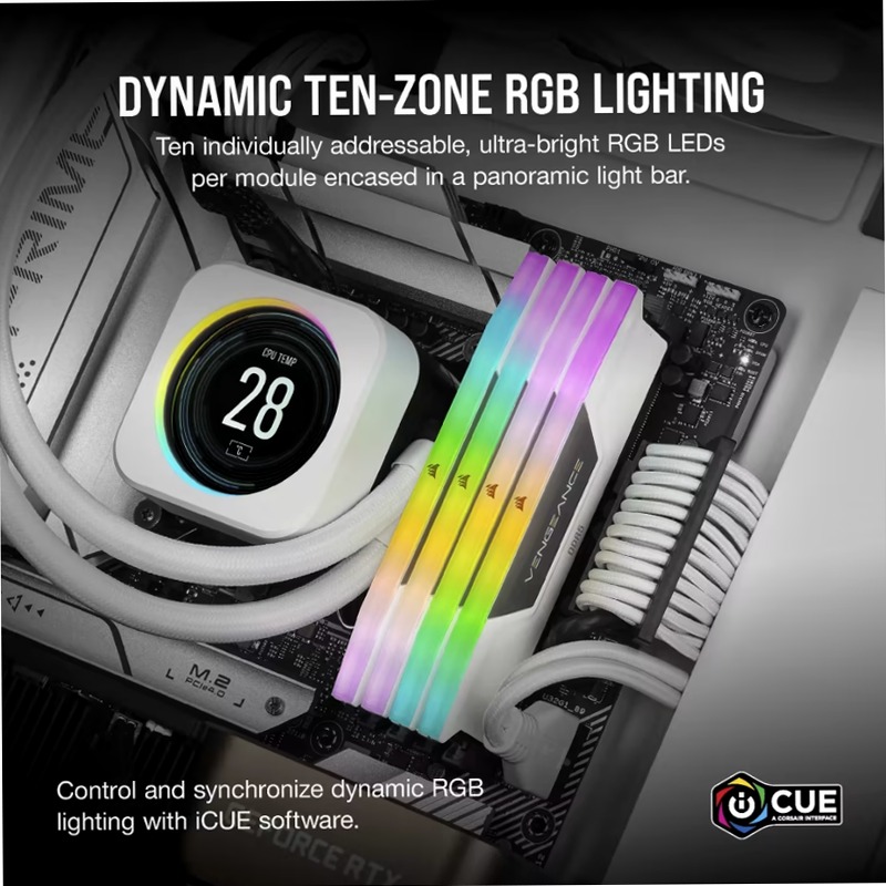 VENGEANCE® RGB 64GB (2x32GB) DDR5 DRAM 6000MT/s