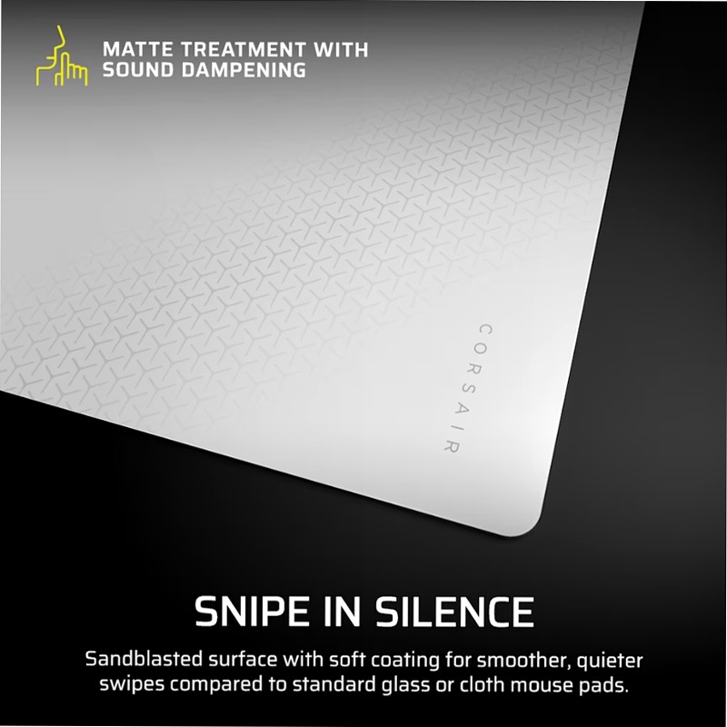 Mouse pad gaming MM Glass Large - Grigio